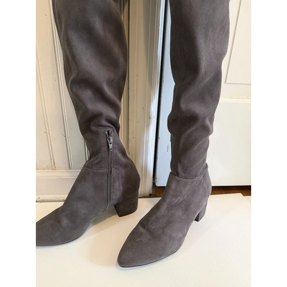 Stylish Gray Women Over the Knee Boots By Target‎ Size US 7.5 Faux Suede